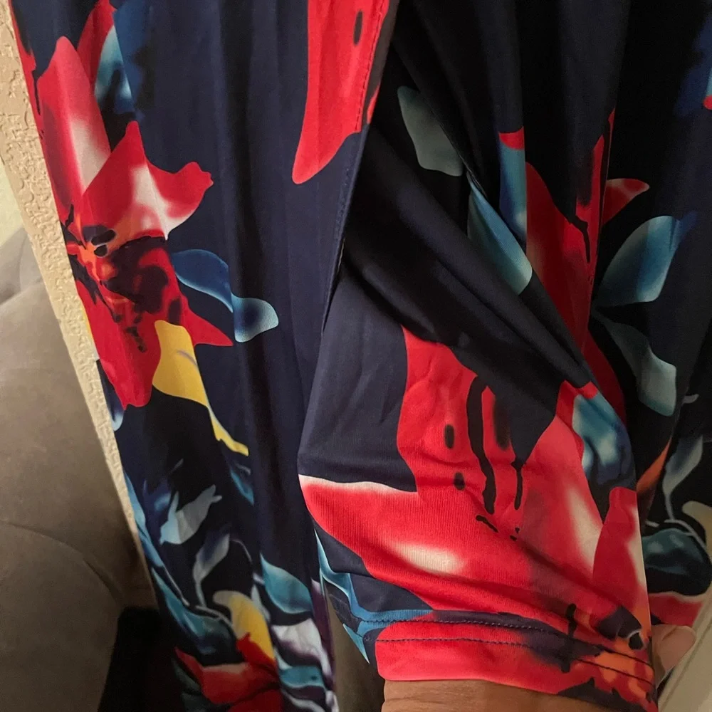 Plus Size Womens Floral Maxi Dress with skort size 2X pre-owned